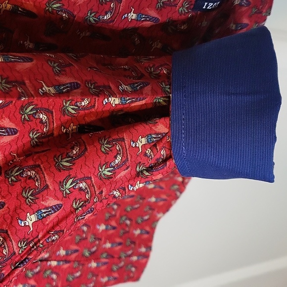 IZOD MEN'S LONG SLEEVE SANTA SHIRT Large - Picture 4 of 8